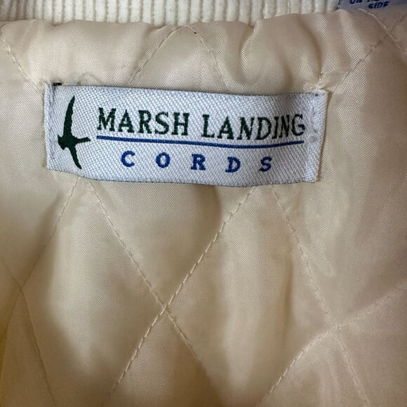 Vintage Marsh Landing Cords Women's Cream Corduroy Quilted Lined Jacket W/ Adjus - Picture 2 of 15